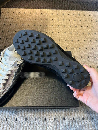 Silver Shiny Sport Sneakers