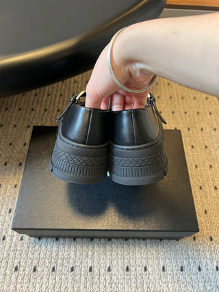 New early spring style diamond-patterned platform Mary Jane shoes with single buckle