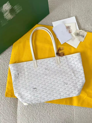 Zip-Up Tote Shopping Bag, Large/Medium, White 🤍