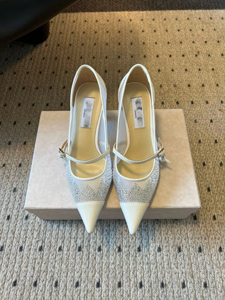 Vintage Elegant Mary Jane Pointed Toe Pumps