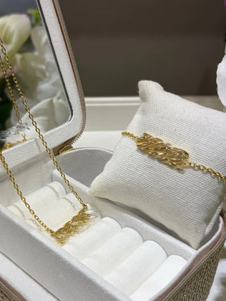 26 Early Spring Collection Gold Plated Letter Necklace with Full Diamond Embellishments