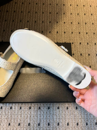 Round Toe Patchwork Style Flat Mary Jane Shoes