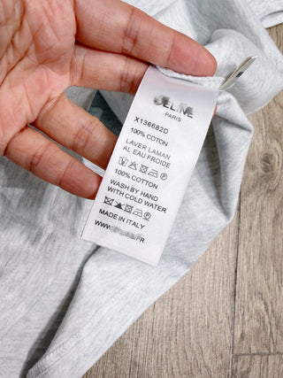 CELIN* Classic Arc de Triomphe Logo Short-Sleeve T-Shirt, grey