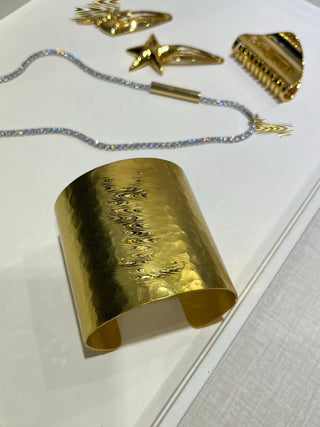 new vintage gold letter open wide cuff bracelet