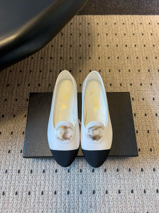 New early spring classic two-tone flat shoes