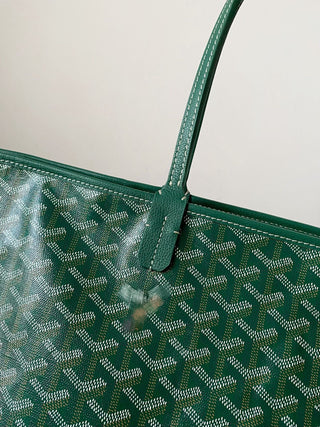 Zip-Up Tote Shopping Bag, Large/Medium, Green