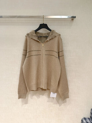 New ribbed merino wool reversible jacket