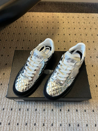 Silver Shiny Sport Sneakers