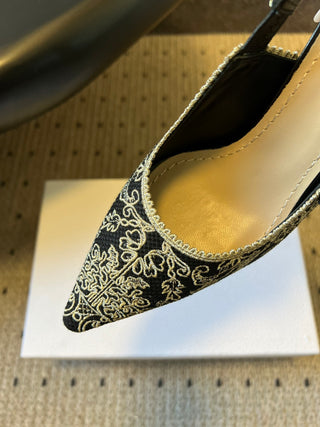 26ss Classic Pointed-Toe Bow High Heels