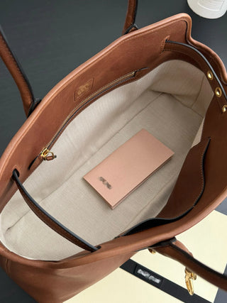 Retro Tote Bag, Horizontal Brown