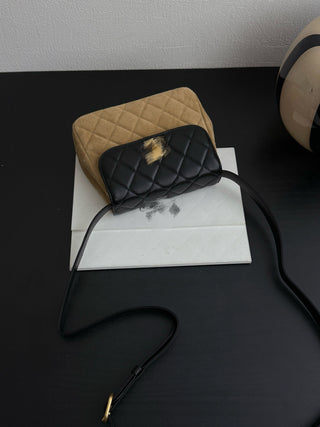 25A Suede Flap Bag