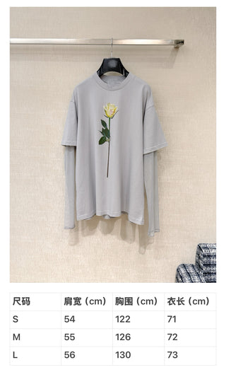 Faux Two-Piece Long-Sleeve T-Shirt