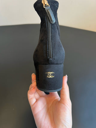 bow-embellished block-heeled ankle boots