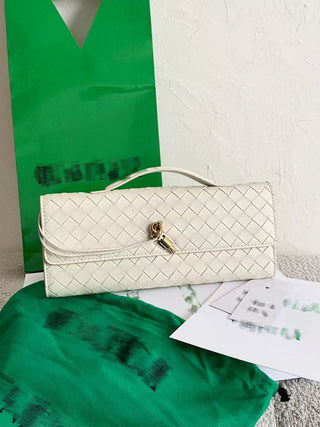 andiamo slouch clutch, sea salt white