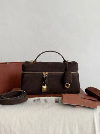 L23 Vertical Striped Coffee Brown