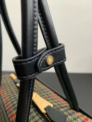 Houndstooth Bowling Bag (Black)