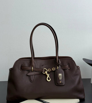 Retro Tote Bag, Horizontal, Coffee Color