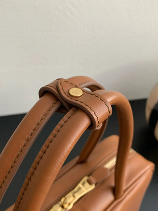 Small Cognac Briefcase