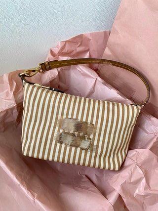 Canvas Lunch Box Bag in Milk Tea Color