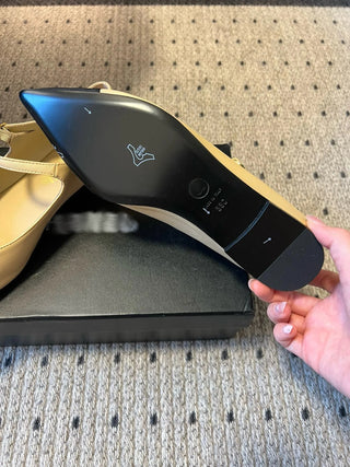 Pointed-Toe Panelled Mary Janes