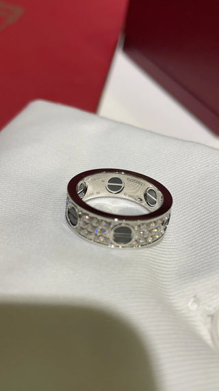 New black ceramic starry sky ring