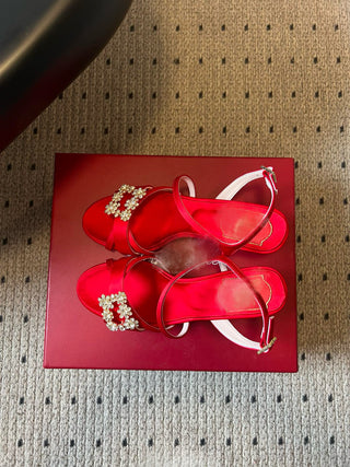 New strappy rhinestone sandals