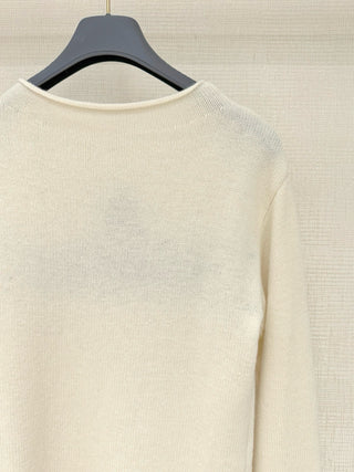 DIO* Lucky Star Shoulder Button Sweater, Cashmere 🐏