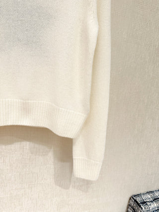 DIO* Lucky Star Collar Sweater - Cashmere and Wool Blend Yarn