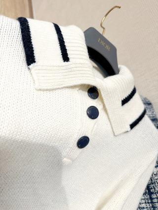 DIO* Lucky Star Collar Sweater - Cashmere and Wool Blend Yarn