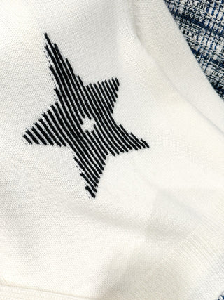 DIO* Lucky Star Collar Sweater - Cashmere and Wool Blend Yarn