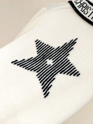 DIO* Lucky Star Collar Sweater - Cashmere and Wool Blend Yarn