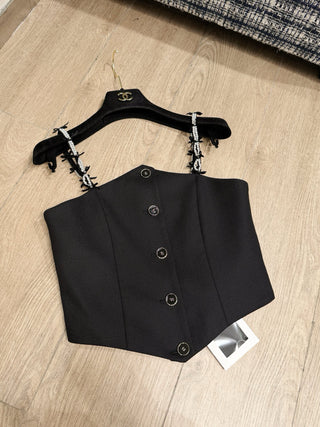 Early Autumn New Arrival Bow Pearl Camisole