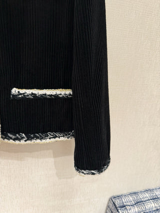 Chane* Métiers d'Art collection new striped corduroy jacket