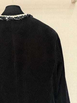 Chane* Métiers d'Art collection new striped corduroy jacket