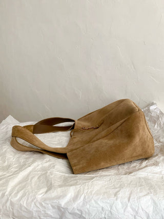 Suede gold leaf color ys1 bea hobo tote