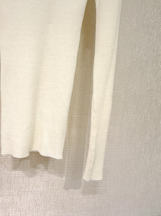 mi⭐️mi⭐️25FW Autumn/Winter New Arrival Micro-Label Jacquard Cashmere Blend Knit Long-Sleeved Base Layer