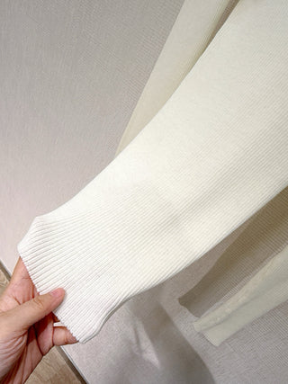 mi⭐️mi⭐️25FW Autumn/Winter New Arrival Micro-Label Jacquard Cashmere Blend Knit Long-Sleeved Base Layer