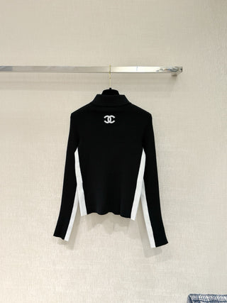 Chane* Premium Color-Blocked Polo Knitwear ✨Coconege🎿 Ski Collection