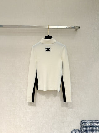 Chane* Premium Color-Blocked Polo Knitwear ✨Coconege🎿 Ski Collection