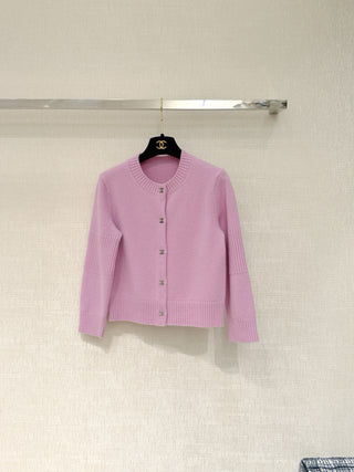 Chane* Premium Quality Tricolor Cashmere Cardigan with Metal Buttons