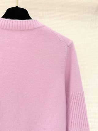 Chane* Premium Quality Tricolor Cashmere Cardigan with Metal Buttons