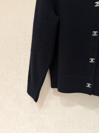 Chane* Premium Quality Tricolor Cashmere Cardigan with Metal Buttons