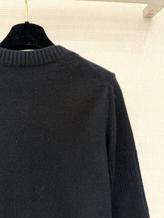 Chane* Premium Quality Tricolor Cashmere Cardigan with Metal Buttons