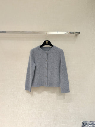 Chane* Premium Quality Tricolor Cashmere Cardigan with Metal Buttons