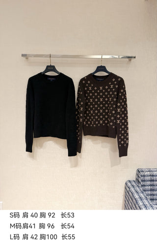 1V New Embroidered Jacquard Pullover Sweater