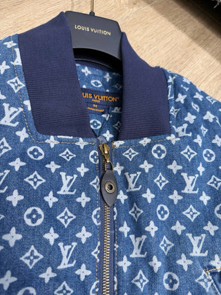 1v Early Autumn New Arrival Laser Print Denim Short Jacket