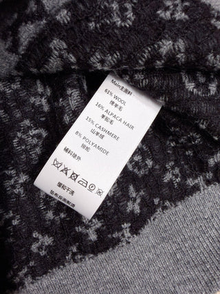 1v x Grace collaboration monogram cashmere cardigan