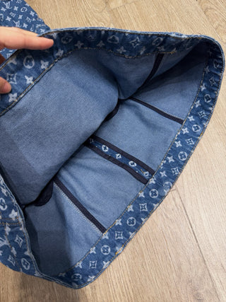 1v Early Autumn New Arrival Laser Print Denim Vest Dress