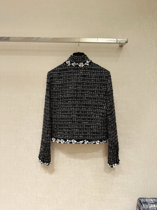 CHANE* Autumn/Winter Métiers d'Art Collection Tweed Jacket with Silk Lining