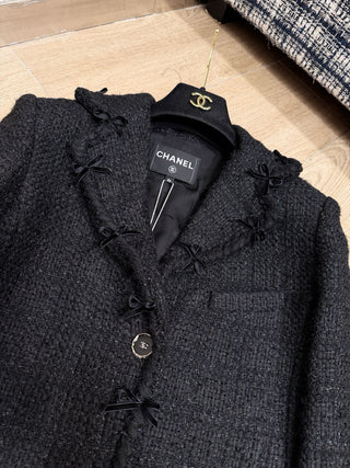 Chane*25B Collection Black Tweed Jacket